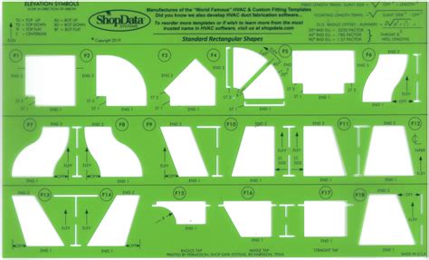 sheet metal fitting stencils|Drafting Templates .